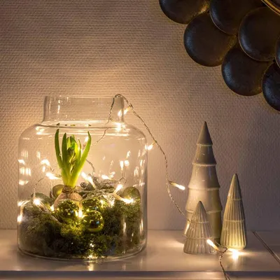 Produktbild von Konstsmide Weihnachtsbeleuchtung  Micro LED Lichterkette gefrostet 10 klar