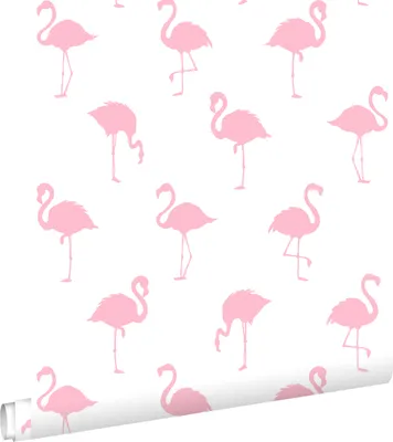 Obrázek produktu pro ESTAhome tapeta plameňáci růžová a bílá 53 cm x 10,05 m