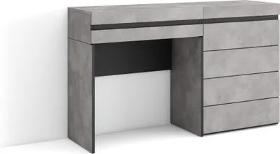 Image de COZY Coiffeuse, 127x35x75 cm, Avec tiroir, Commode, Buffet, Ciment