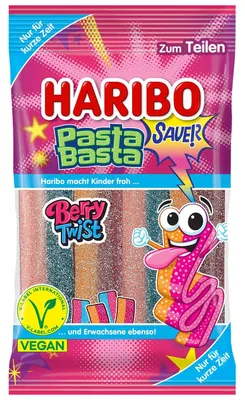 Produktbild von Haribo Pasta Basta Berry Twist sauer vegan 160g