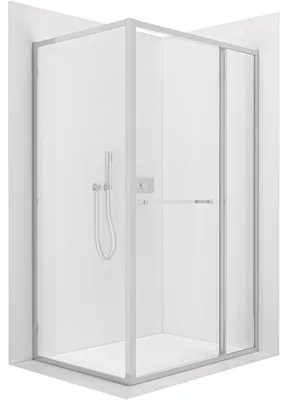 Zdjęcie produktu dla szkło ceramiczneO – Kabina prysznicowa Versaro L/P – 6 mm – chrom, szkło przezroczyste – 120 x 80 cm – przesuwna