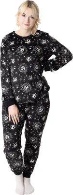 Produktbild von The Nightmare Before Christmas - Schlafanzug mit langer Hose für Damen NS8709 (S) (Schwarz/Weiß)