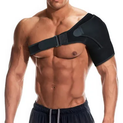 Produktbild von Atmungsaktive Schulterbandage mit Klettverschluss verstellbar für Damen und Herren 79–140 cm Brustumfang Sport und Alltag Unterstützung