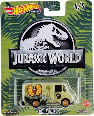 Produktbild von Hot Wheels DLB45-HCN92 Combat Medic hellgrün - Jurassic World 4/5 Maßstab 1:64 Modellauto