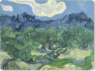 Produktbild von MuchoWow® Mauspad Mousepad Die Olivenbäume - Vincent van Gogh 23x19 cm - Mousepads - Maus Mat - Pad - Mausunterlage - Schreibtischunterlage - Mauspad