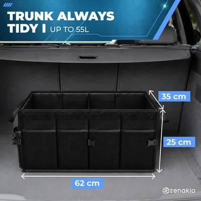 Productafbeelding van Opvouwbare bagageorganizer, antislip, 62x35x25 cm, voor in de auto