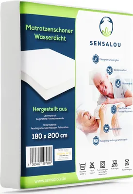 Produktbild von Sensalou Matratzenschoner Wasserdicht - Nässeschutz Matratzenauflage - 180 x 200 cm
