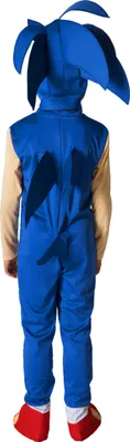 A child wearing a Sonic the Hedgehog costume, shown from the back.