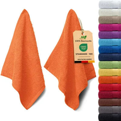 Produktbild von 2er-Set ARIZONA Handtuch-Serie von AR Line – 100% Baumwolle, 500 g/m², 2er-Set Seiftücher 30x30 cm, Farbe: Terra