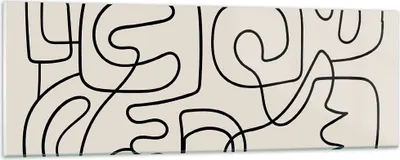 Produktbild von Bilder auf glas - Einteilig - Linien Figuren Formen - 90x30cm - Glasbilder - Wandbilder - Bilder - zum Aufhängen bereit - Wanddekoration aus Glas - Glas Bilder - Wandbild auf Glas - GAB90x30-5121