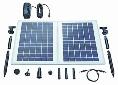 Produktbild von Famanu Wasserspielset mit Solarpumpe - Garten Dekoration und Entspannung für Teiche