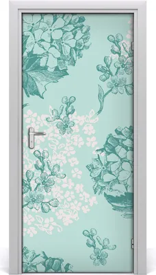 Produktbild von Tulup Türaufkleber 95x205 cm Dekorative Aufkleber Selbstklebend Wasserdichte Tapete Abnehmbar Schlafzimmer Wohnzimmer Wohnkultur - Hortensie