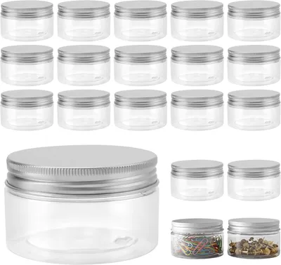 Produktbild von Vorratsdosen 20 Stück 100 ml, transparent, luftdichter Aluminiumdeckel, für die Küche