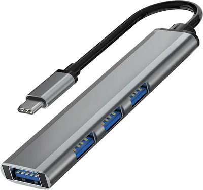 Obrázok produktu pre INF Rozbočovač USB-C na USB 3.0 so 4 portami Strieborná šedá