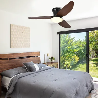 Produktbild von Moderner Deckenventilator mit Licht – 99 cm,Dimmbar,Smart,6 Stufen und Leiser DC-Motor,Timer,Fernbedienung,Perfekt für Wohnzimmer & Schlafzimmer