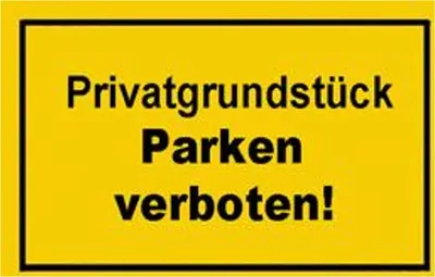 Produktbild von Verbotsschild Privatgrundstück Parken verboten