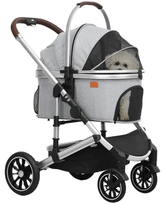 Obrázek produktu pro Kočárek pro psy - Taška - Autosedačka - Vozík pro psy - Lehká hliníková konstrukce - Skládací design