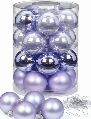 Produktbild von Weihnachtskugeln 20 Stk 6 cm Dreamy Lilac mit Haken