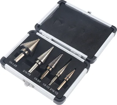 Obrázek produktu pro 5 kusů HSS Step Drill Aluminium Box Metal Cutter Countersink Cone Drill Peeling Drill for Stainless Steel Wood Plastic