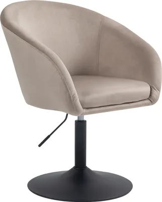 Produktbild von SVITA JAMAIKA Loungesessel Cocktailsessel Tellerfuß mit Armlehnen Samt Taupe
