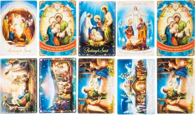 Productafbeelding van Kerstkaarten met wensen en glitter, perfect voor de feestdagen - 10 stuks