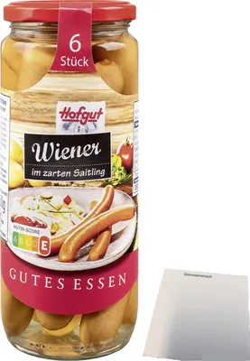 Produktbild von Hofgut Wiener Würstchen im Saitling (6/250g Glas) + usy Block