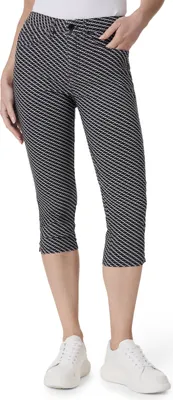 Produktbild von Stooker Women TAHITI  PRINT Damen 7/8-Hose Capri Slim Fit 36 black graphic