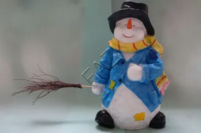 Produktbild von Figur Skulptur Figuren Steinfigur Statuen Dekoratation Schneemann Weihnachten