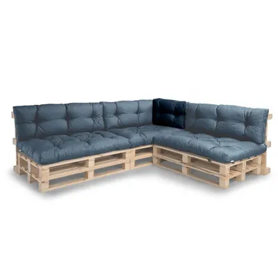 Obrázek produktu pro Polštáře z palet pro pohovku z palet - polštáře z palet N_PPI (rohový polštář 60x40, tmavě modrá)