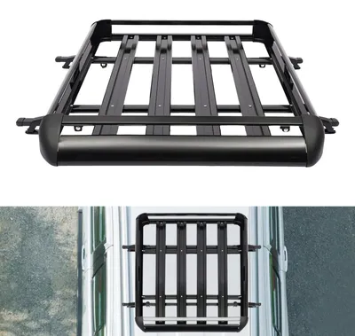 Produktbild von Dachgepäckträger - Dachreling - Dachkofferhalterung - Gepäckträger - Autodachgepäckträger - Robuste Aluminiumkonstruktion - 127 cm Länge