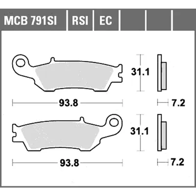 Produktbild von TRW Bremsbelagsatz EC MCB791EC YZ450F