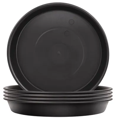 Imagen del producto de Omgoods - Juego de 5 macetas para plantas, aptas para interior y exterior, con bandeja para recoger el agua