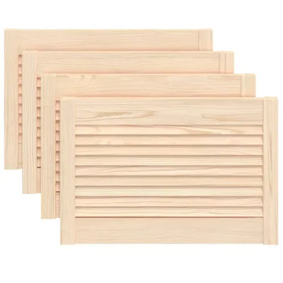 Obrázok produktu pre vidaXL Šatníkové dvere žalúziový dizajn 4 ks 39,5x59,4 cm masívne drevo