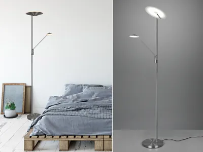 Immagine prodotto di Lampada a stelo LED BRANTFORD argento di Trio 425610207