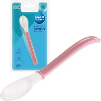 Produktbild von Canpol Babies | Fütterlöffel - 4m+ - Rosa - BPA-frei - Ergonomisch & weich