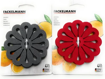 Produktbild von 4er FACKELMANN Glasuntersetzer