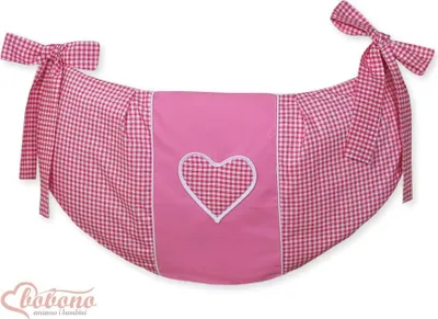 Produktbild von Spielzeugtasche - Aufbewahrungstasche - geräumige Baumwolltasche mit Herzverzierung