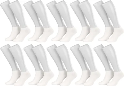 Tobeni 10 Paar Sneaker Socken Sneakers für Damen Herren und Teenager Weiss