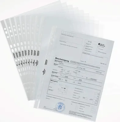 Immagine prodotto di DURABLE Busta perforata PREMIUM A4 in PP extra lucido busta 100 pezzi, 100 pezzi, Trasparente, 267619