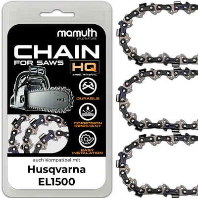 Zdjęcie produktu dla 3x łańcuch do piły łańcuchowej 45 cm 1,5 mm 0,325" 72TG do Husqvarna EL1500