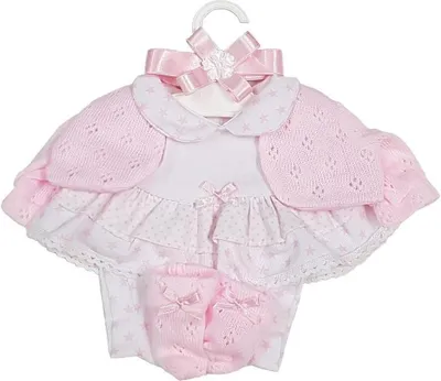 Productafbeelding van Poppenkleding Set - Jurk Jas - Poppen Aankleden - Traditionele Stijl - 25 cm - Blauw