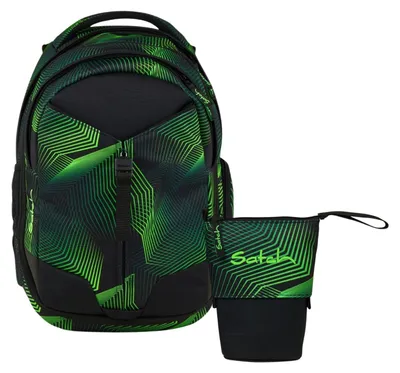 Produktbild von Satch, Schulrucksack-Set MATCH Seismic Green 2-teilig, ab. 5. Klasse