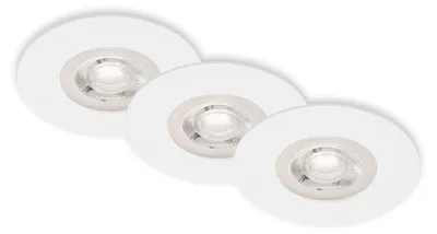 Obrázek produktu pro LED vestavná svítidla Vestavná bodová svítidla do koupelny sada 3 stmívatelných bílých svítidel 4,9W Ø9cm Briloner
