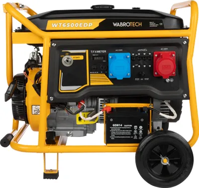 Productafbeelding van Stroomgenerator 5000W, noodstroomaggregaat met 1 x 230V en 1 x 400V, benzine, model WT6500EDP
