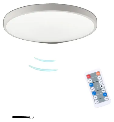 Image de Plafonnier, détecteur de mouvement radar, télécommande, 1 pièce, lumière neutre, blanc, 16-20W