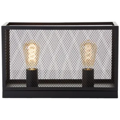 Produktbild von Tischlampe, Schalter, 26x15x40cm, 2 x E27, max. 60 W, Metall, schwarz