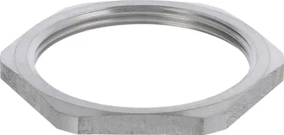 Immagine prodotto di WISKA, controdado in acciaio inossidabile M40x1,5, modello GVA-M40, esagonale, acciaio inossidabile (1.4305), colore argento - 1 pezzo