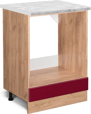 Produktbild von Herdumbauschrank Vicco R-Line Rot Hochglanz 60 cm AP Marmor, Model 45763