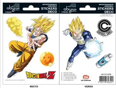 Produktbild von DRAGON BALL - Stickers - 16x11cm/ 2 sheets - DBZ/ Goku-Vegeta