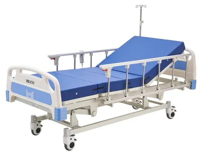 Produktbild von VEVOR Krankenhausbett Elektrisch, 3-Funktionen-Pflegebett mit Rückenlehne, Beinstütze & 475-750 mm Höhenverstellung, 12,7 cm Rollen, Matratze, für Häusliche Pflege, Altenheim & Krankenhaus